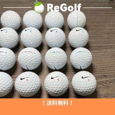 【中古】 【送料無料】 ロストボール NIKE Golf ナイキ RZN レジンホワイト ホワイト 年式混合 20球 ACランク リゴルフ